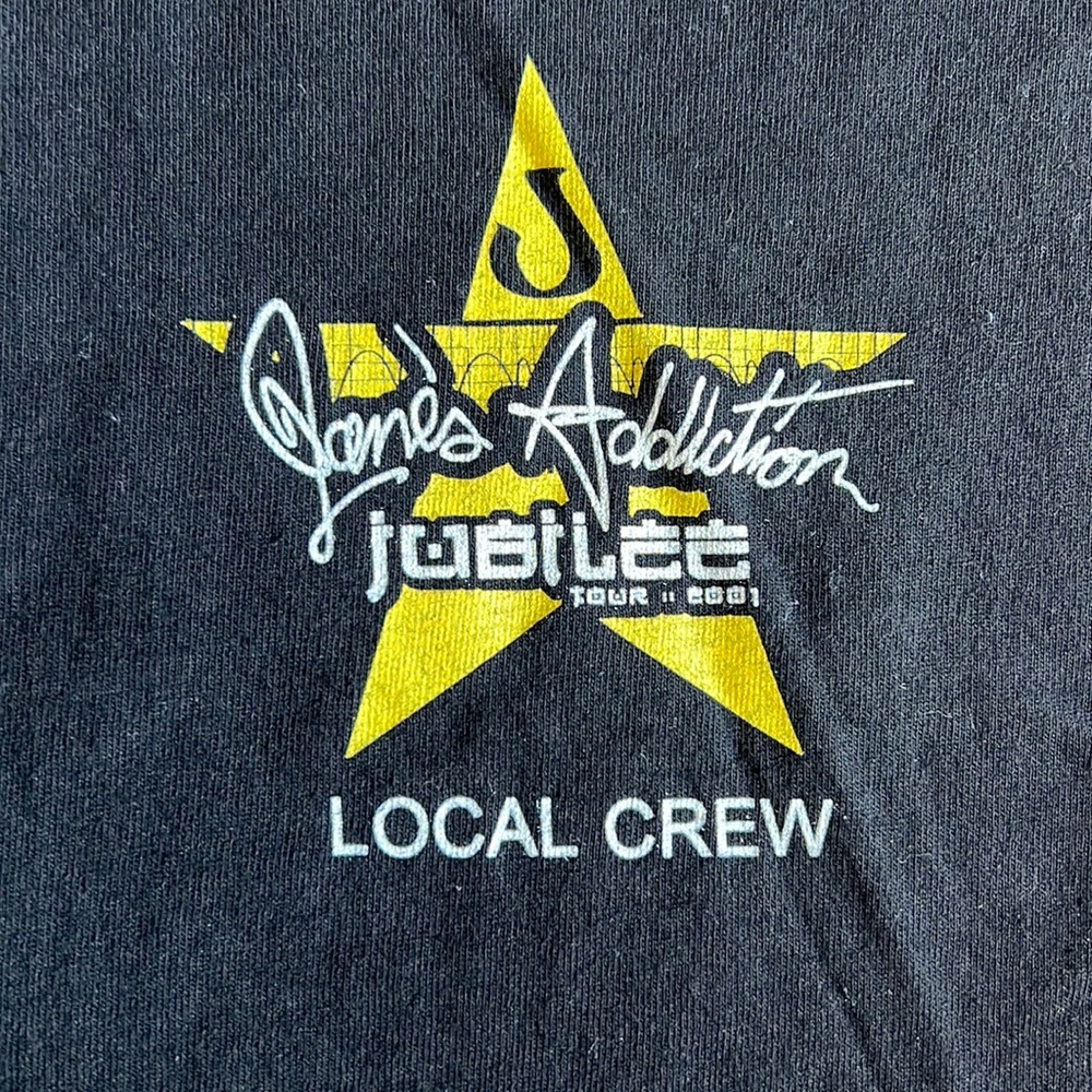 Jane’s ADDICTION local crew shirt. Jubilee Tour 2001